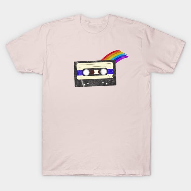 Colourful Cassette Tape T-Shirt by felpogarrido